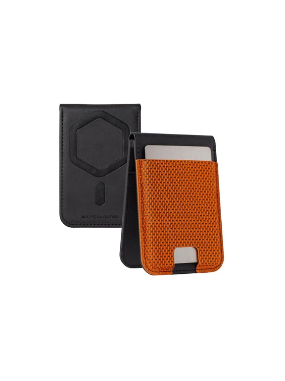 UAG Slim Wallet Kevlar Burnt Orange 6 Cards Holder with Kickstand RFID Blocking, Metropolis Magnetic Wallet Compatible with MagSafe for iPhone, Galaxy