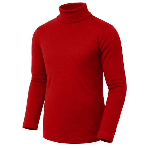 URBAN BUCK Men Turtleneck Long Sleeve Slim Fit Shirt - Ultra Soft Cotton Premium Winter Sweater - Warm Pullover Fitted Sweatshirt Kyle Black (S)