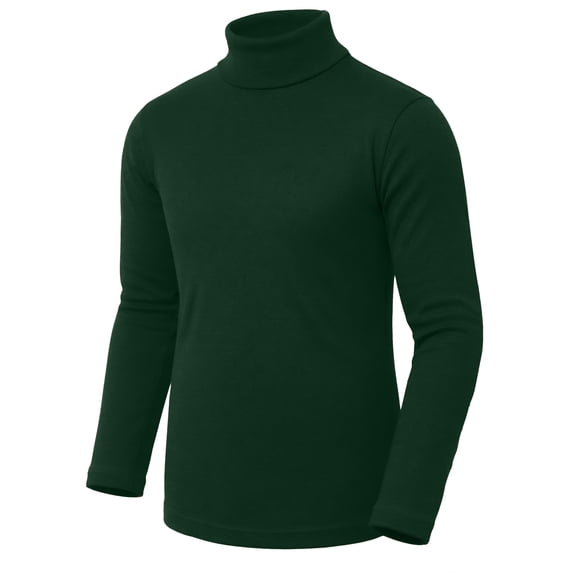 URBAN BUCK Men Turtleneck Long Sleeve Slim Fit Shirt - Ultra Soft Cotton Premium Winter Sweater - Warm Pullover Fitted Sweatshirt Kyle Green (XL)