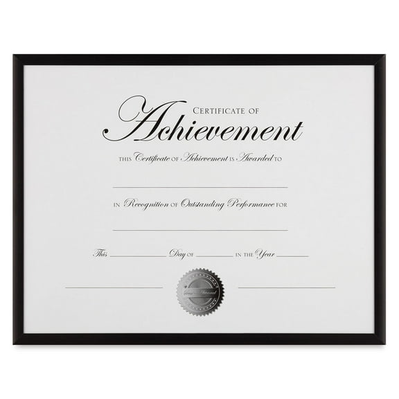 URBAN Black Metallic Wall Frame 8one-half inchx11 by Gallery Solutions trade  - 8.5x11