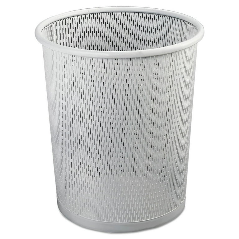 Urban Collection Punched Metal Wastebin, 20.24 oz, Perforated Steel, Black Urban Collection Punched Metal Wastebin, 20.24 oz, Perforated Steel, Black
