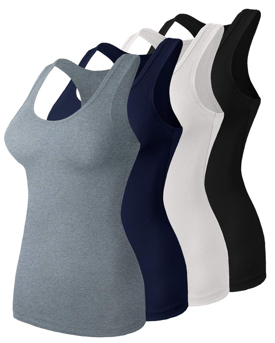 Racerback Tank Tops for Women Workout Tanks Undershirts Yoga Shirts 4 –  vislivin