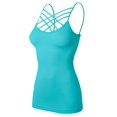 thumbnail image 1 of URBAN DAIZY Women's Seamless Triple Criss Cross Front Cami Top Lattice Strappy Tank Spaghetti Strap Camisole Undershirt A33_6660 Ash Mint S/M, 1 of 7