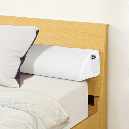 URBAN DECO SIZE (6"x8"x76) Bed Wedge Pillow Plus for Sleeping,Headboard Pillow, Gap Filler Between Your Headboard and Mattress(WHITE)