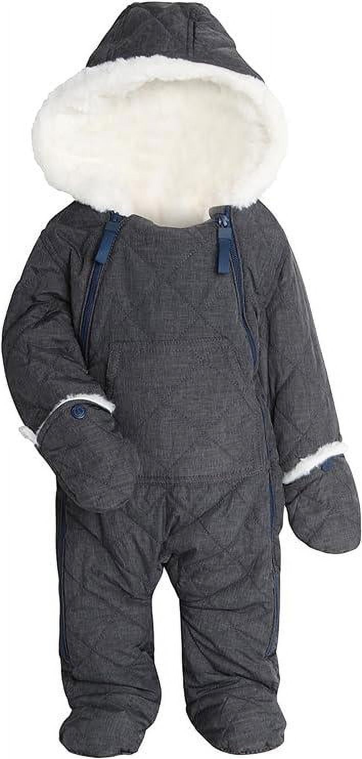 URBAN REPUBLIC Baby Boys’ Pram Snowsuit Quilted Fleece Lined Bodysuit