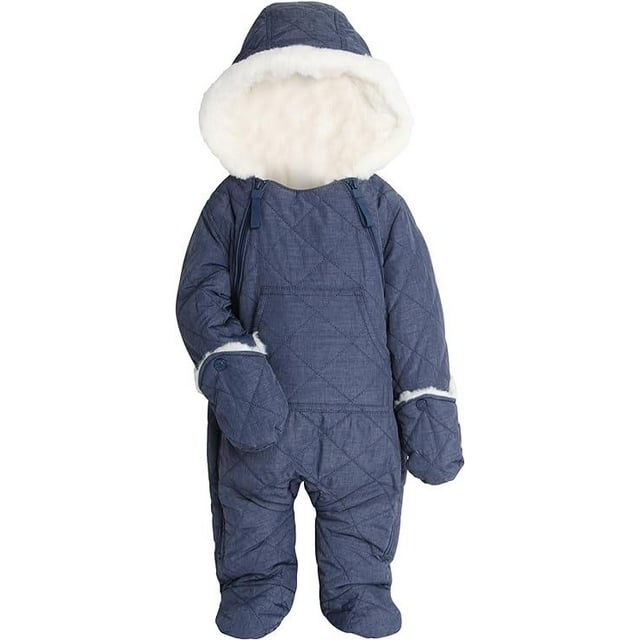 URBAN REPUBLIC Baby Boys’ Pram Snowsuit Quilted Fleece Lined Bodysuit