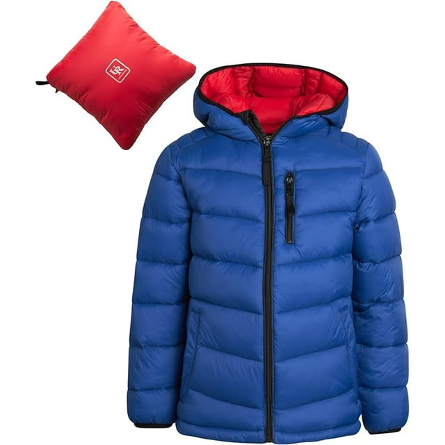 URBAN REPUBLIC Boys’ Foldable Hooded Jacket – Insulated Weather ...