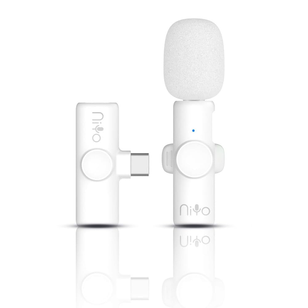 URBAN SOMBRERO NiYo USB-C Lapel Microphone: Elite Audio Quality for Content Creators, Podcasters & Tech Enthusiasts, Video Recording, Reels, Shorts, YouTube, Vlog, TikTok & More (White)