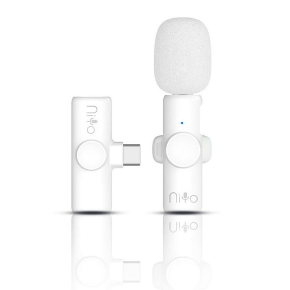 URBAN SOMBRERO NiYo USB-C Lapel Microphone: Elite Audio Quality for Content Creators, Podcasters & Tech Enthusiasts, Video Recording, Reels, Shorts, YouTube, Vlog, TikTok & More (White)