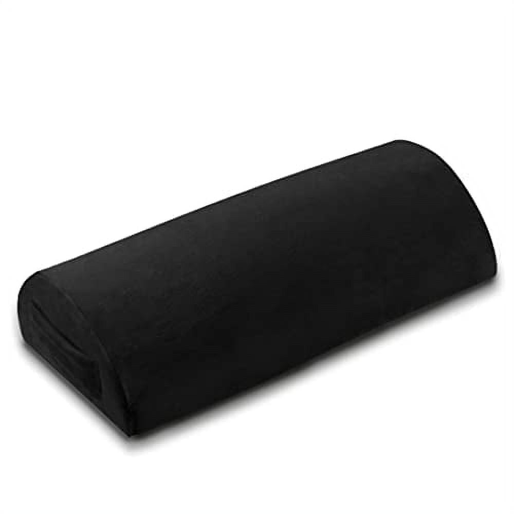 Cushy Form Bolster Pillow for Lumbar and Leg Support - 20.5 x 8 x 4.5  Inches Half Moon Memory Foam Cushion for Stomach, Back & Side Sleepers - Roll  Pillows for Back