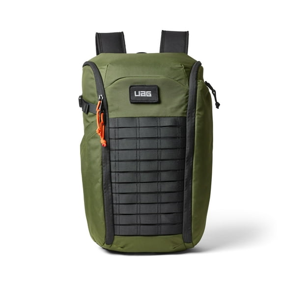 UAG 20-Liter Laptop Backpack - Lightweight Travel Carry-on Luggage Daypack Fits up to 16" Laptop, Civilian Olive Drab/Orange