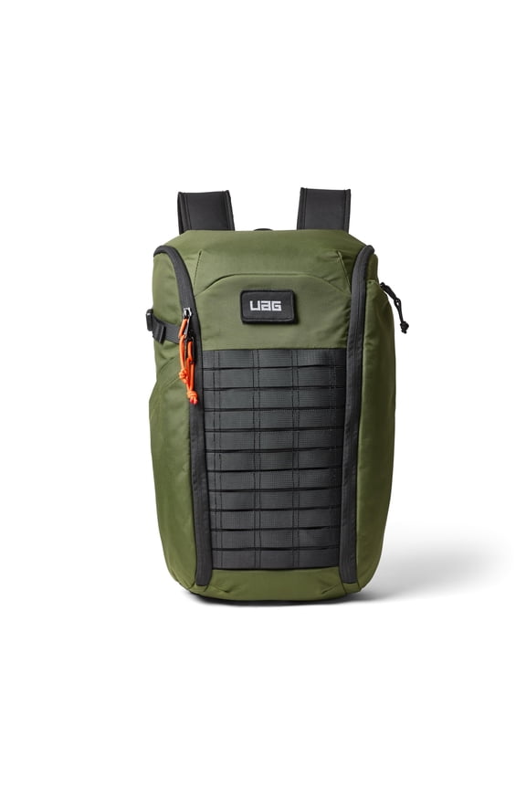 UAG 20-Liter Laptop Backpack - Lightweight Travel Carry-on Luggage Daypack Fits up to 16" Laptop, Civilian Olive Drab/Orange