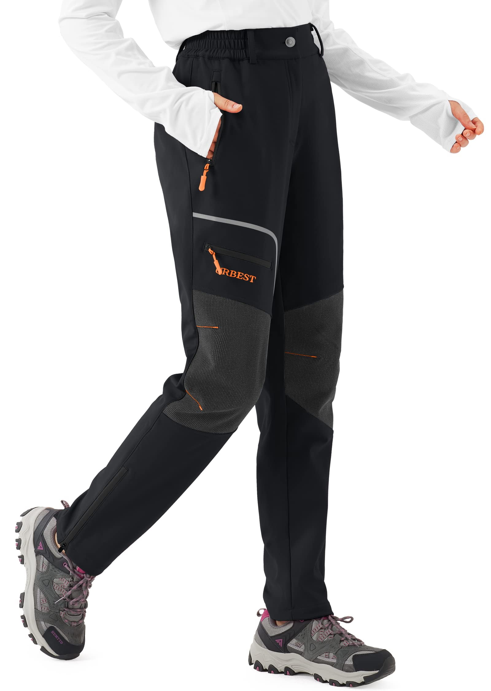 URBEST Women's Outdoor Snow Ski Pants Waterproof Winter Fleece Lined Hiking Snowboard Insulated