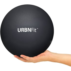 URBNFit Mini Pilates Ball - Small Exercise Ball for Yoga, Pilates, Barre, Physical Therapy, Stretching and Core Fitness - Includes Mini Stability Ball Workout Guide, Black