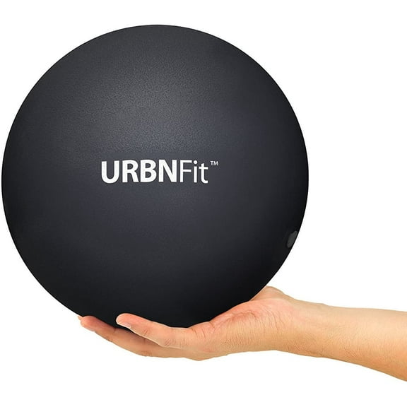 URBNFit Mini 9 Inch Pilates Ball - Yoga Ball - Includes Mini Stability Ball Workout Guide, Black