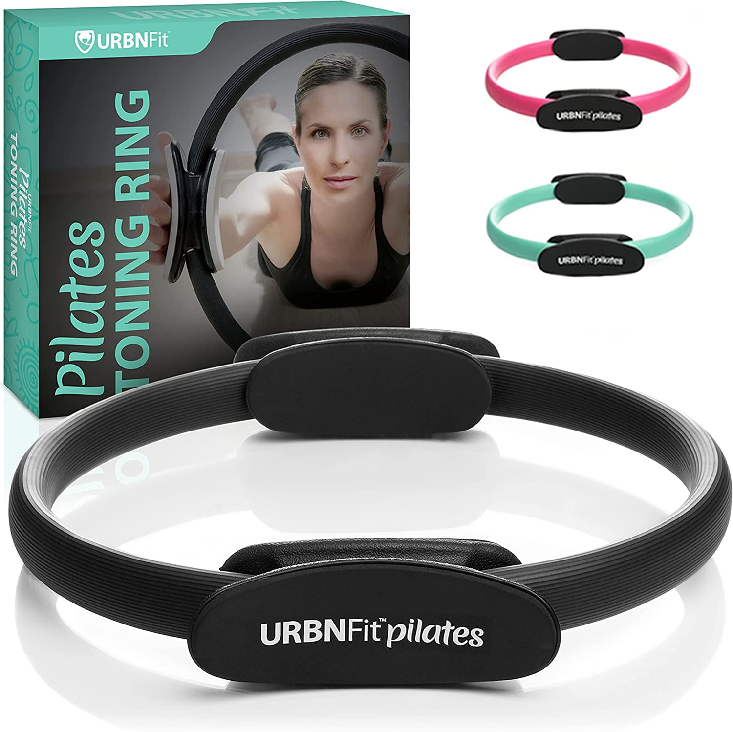 URBNFit Pilates Ring - 12 Magic Circle w/Dual Grip, Foam Pads for