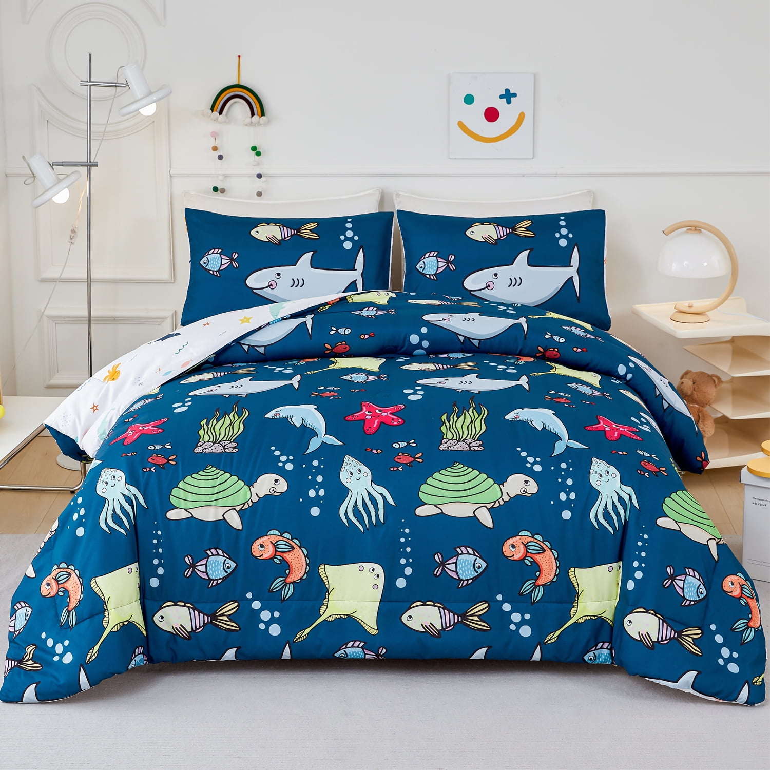 URBONUR Set Di Biancheria Da Letto Con Piumone Glitterato Viola A