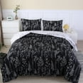 thumbnail image 1 of URBONUR Botanical Black Comforter Set Full Size Printed Floral Comforter Set Black and White Print Branches Bedding 5 Pieces Reversible Bed in a Bag with Sheets for Women Men, 1 of 8