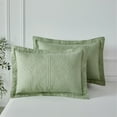 thumbnail image 1 of URBONUR Sage Green Quilted Pillow Shams Set of 2 Standard Size, Soft and Cozy, Wrinkle, Fade, Stain Resistant Bed Pillow Covers, Farmhouse Pillow Shams 20''× 26'', 1 of 9