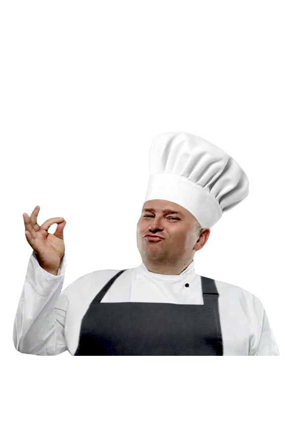 1pc Extra Large Chefs Hat Similar to Hat Size XL, XXL and up, White