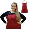 thumbnail image 1 of URBY 1pc Plus Size Apron General Purpose Extra Wide, Waterproof, Red, 1 of 5