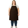 thumbnail image 1 of URBY 1pc Plus Size Apron with Pockets Extra Wide for Kitchen Cooking, Brown, 1 of 7