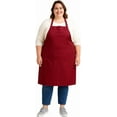 thumbnail image 1 of URBY 1pc Plus Size Apron with Pockets Extra Wide for Kitchen Cooking, Burgundy, 1 of 7