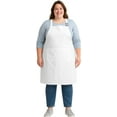 thumbnail image 1 of URBY 1pc Plus Size Apron with Pockets Extra Wide for Kitchen Cooking, White, 1 of 7