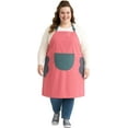thumbnail image 1 of URBY 1pc Plus Size Extra Wide Apron with Hand Wiper Round Pockets, Pink, 1 of 7