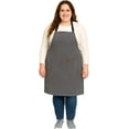 thumbnail image 1 of URBY 1pc Plus Size Strip Apron Extra Wide for Kitchen Cooking, Black White, 1 of 7