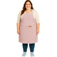 thumbnail image 1 of URBY 1pc Plus Size Strip Apron Extra Wide for Kitchen Cooking, Red White, 1 of 7