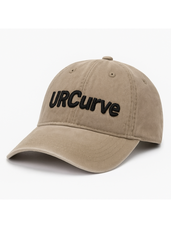 Unisex c Baseball Cap, Adjustable Metal Buckle Washed Twill Dad Hat with Embroidered Logo, Khaki
