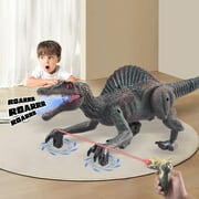 URESHIIEN Remote Control Dinosaur Toys, Spraying Light Chasing RC  Velociraptor Toys for Boys Girls Kids Birthday