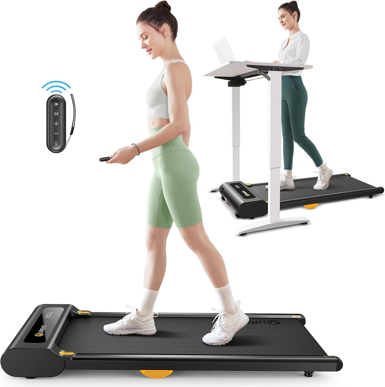 Bifanuo Under Desk Treadmill - Quiet, Portable Walking Pad For Home & Office With Remote Control