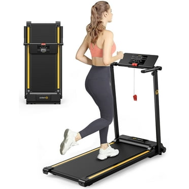 UREVO Folding Treadmill, 2.25HP Portable Mini Treadmills for Home Office, Compact Threadmill with 12 HIIT Modes, LCD Display, 265 lbs Capacity
