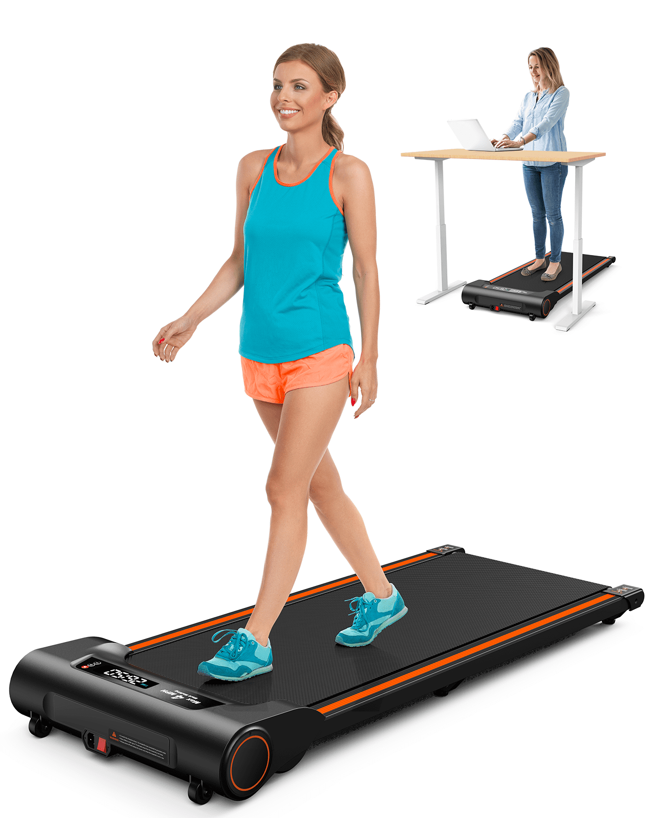 Walking Pad Treadmill, 41*16 Walking Area with Remote & Button Control