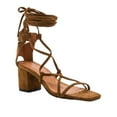 thumbnail image 1 of URGE Women's Jassie Heeled Sandals, Brown, 7.5, 1 of 4