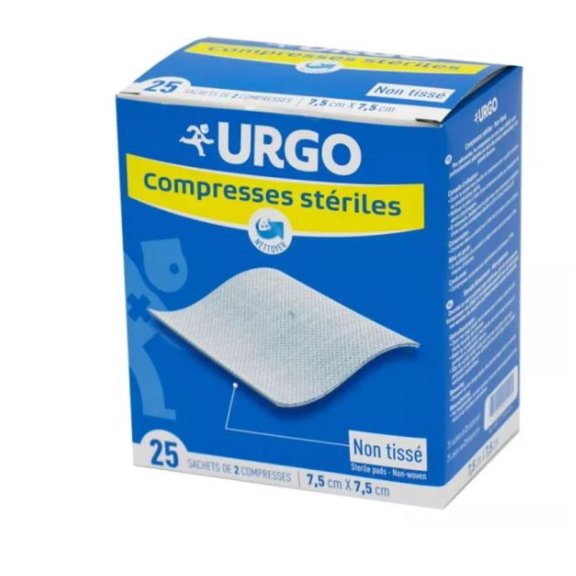 URGO Non Woven Sterile Compresses 7.5 x 7.5 cm 1 Box of 25 Compresses
