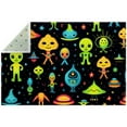 thumbnail image 1 of Alien Polyester Chair Rugs - Soft Modern Floor Mat for Home or Office - Backing, Easy to Clean - Protects Floors, Reduces Noise - Comfortable and Stylish Seating Area Rug, 1 of 6