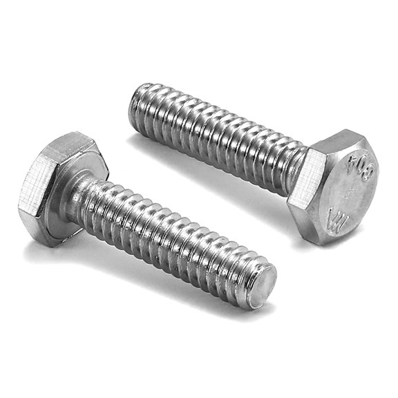 URIJDAS-1/2-13 x 1 Hex Head Screw Bolt, 10Pcs 18-8 (304) Stainless Steel, Fully Threaded, Plain Finish, by