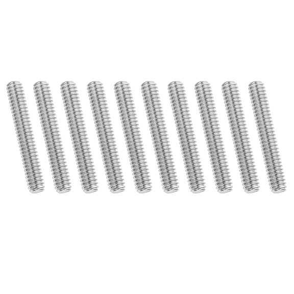 URIJDAS-1/4"-20 UNC 304 Stainless Steel Fully Threaded Rod, 10Pcs x 1.6" Length, Silver Matte Finish