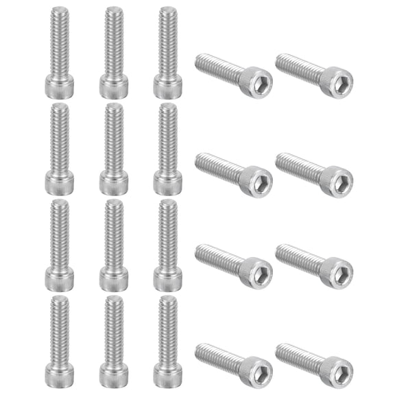 URIJDAS-1/4-20 x 1" Hex Socket Cap Head Screw Bolt, 20Pcs 304 Stainless Steel 18-8, Machine Full Thread for Construction, Manufacturing, Engineering, Assembling, Furniture
