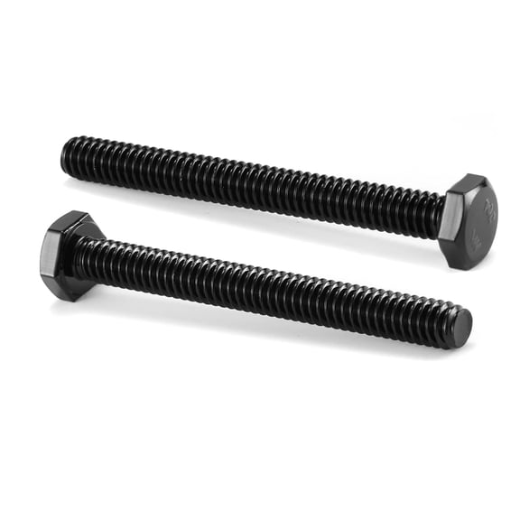 URIJDAS-1/4-20 x 2-3/8" Hex Head Screw Bolt, 20Pcs 18-8 (304) Stainless Steel, Fully Threaded,Black Oxide by