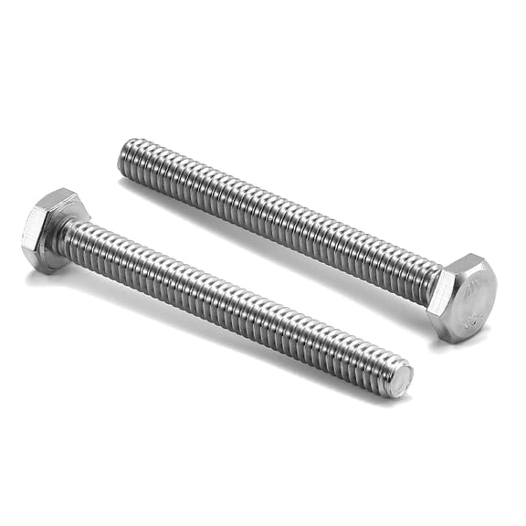 URIJDAS-1/4-20 x 2-3/8" Hex Head Screw Bolt, 20Pcs 18-8 (304) Stainless Steel, Fully Threaded, Plain Finish, by