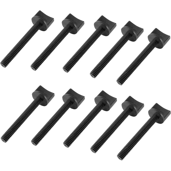 URIJDAS-1/4" x 2 Inches Thumb Screw Bolt Hand Driven Spade Plastic Screws British Standard Thread for RC Model Aircraft 10 Pcs