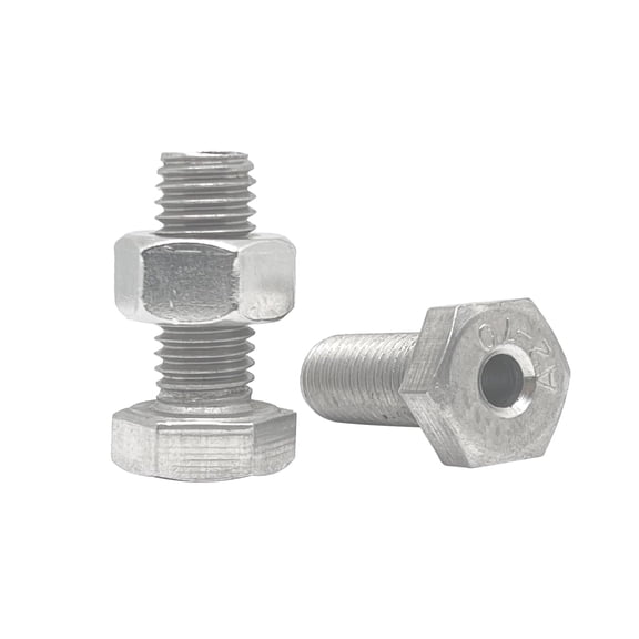 URIJDAS-1 Sets M12 x 30mm Hollow External Hexagon Screw,Cylindrical Hollow External Hexagon Bolt,304 Stainless Steel Lamp Threading Through Hole Bolt,with Hex Nuts