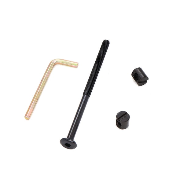 URIJDAS-10-Pack Black M6 110mm Long Allen Socket Head Bolts Barrel Nuts for Furniture Table Bed