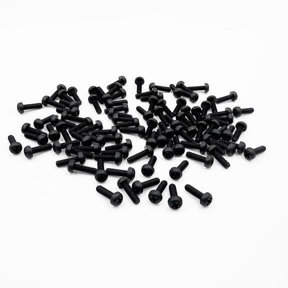URIJDAS-100PCS M3 X 10MM Round Head Machine Screw Nylon Bolt Fastener Phillips Drive Screw (M3 X 10 MM)