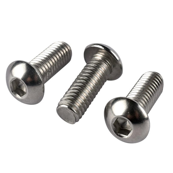 URIJDAS-10Pcs 3/8-16 x 1 Button Head Socket Cap Screws Allen Hex Bolts, 304 Stainless Steel 18-8, Coarse Thread UNC Full Thread