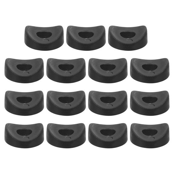 URIJDAS-15Pcs Plastic Round Washers, 8mm x 25mm x 5mm Black PE Concave Washers Spacer Hardware Machine Fastener for Round Tube Fixing